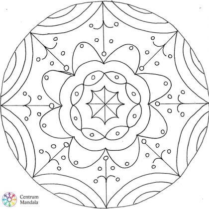 antistresová omalovánka mandala květina